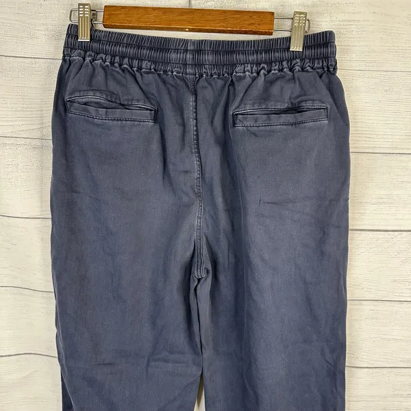 Faherty Women S Navy Essential Travel Pants Pull On Linen Modal Blend Drawstring - Image 5