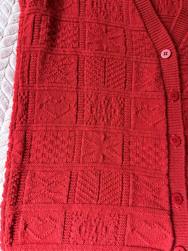 Bedford Fair Vintage 80’s Red Knit Christmas Sweater Vest - Image 2