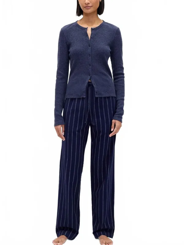 Gap Waffle Cardigan NWT Navy Blue Small - Image 5