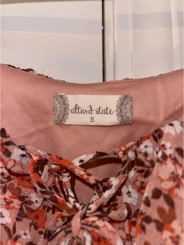 Altar'd State Floral Blouse Long Sleeve - Image 4