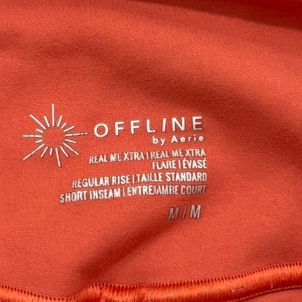 OFFLINE by Aerie RealMe Xtra Flare Leggings Coral Orange Crossover Twist M Short - Image 14