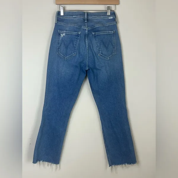 MOTHER The Tripper Ankle Fray Straight Leg Distressed Button Fly‎ Sz 27 - Image 8