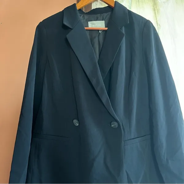 Everlane The Drapey Blazer Oversized Black Career Suit Jacket $198 NEW Size 6‎ - Image 7