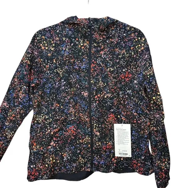 Lululemon Pack it Up‎ Jacket Flowerescent Multi Print Size 4 RARE - Image 12