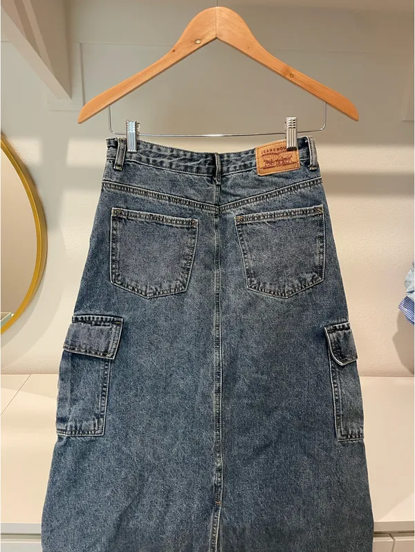 Denim cargo skirt Blue - Image 4