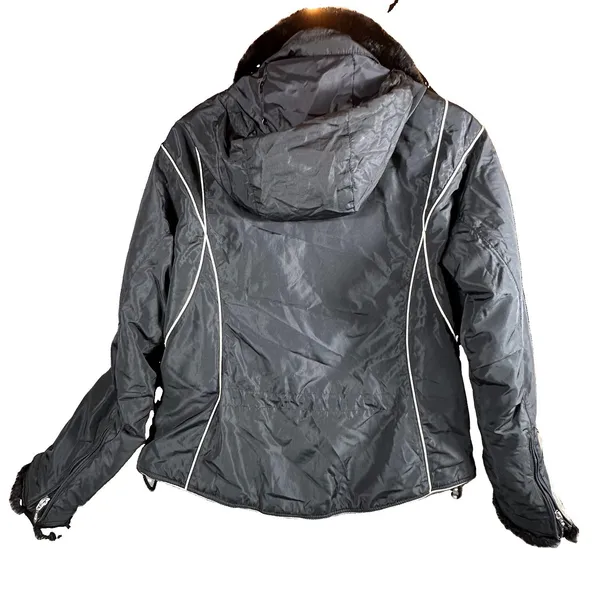 Obermeyer Ladies Sz 10 Black Ski Jacket Coat Thermolite Lauren W/‎ Fur Insulated - Image 2