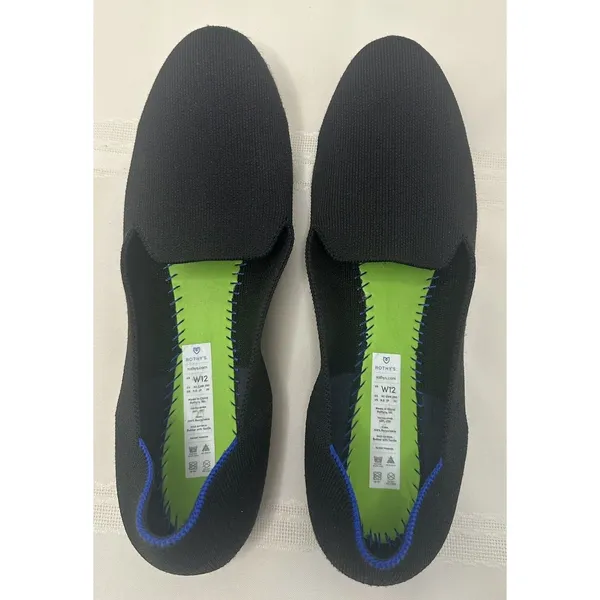 Rothy's The Loafer Black Round Toe Knit Ballet Flats Women's Size W12/EU 43 - Image 10