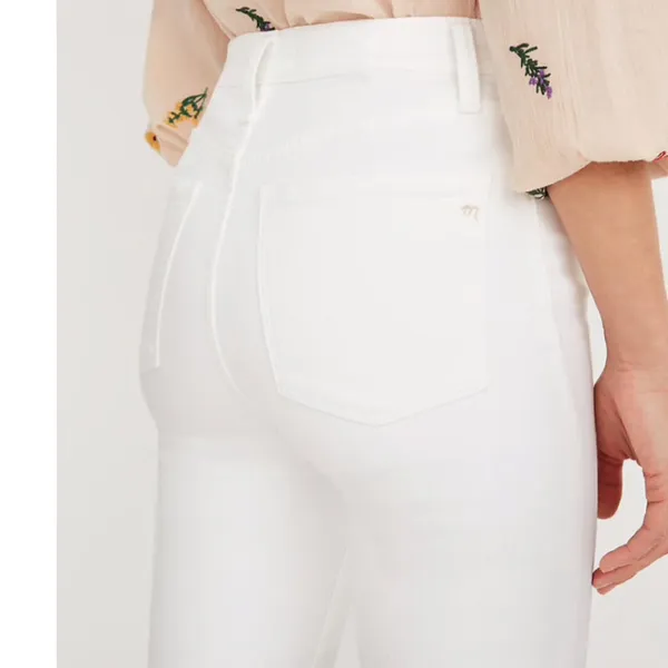 NWT Madewell Cali Demi-Boot Jeans Raw-Hem Jeans White asZ-36 - Image 5