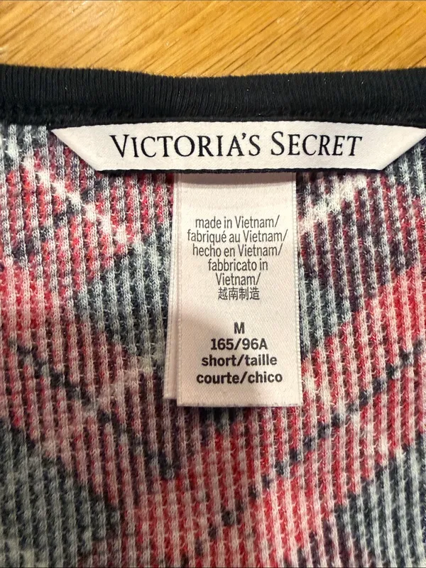 Victoria’s Secret plaid thermal sleep set size medium. - Image 2