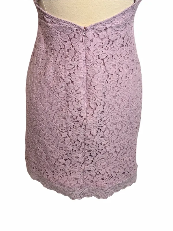 VINTAGE VICTORIA’S SECRET Lavender‎ Lace Mini Bodycon Dress, Medium - Image 8