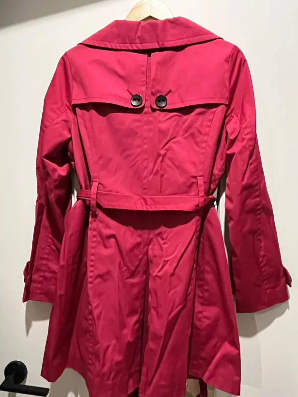 Black Rivet Pink Trench Coat - Image 2