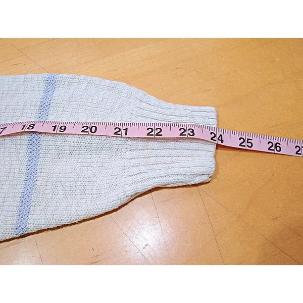 Vintage Catalina Unisex White Pastel Stripes Y2k Oversized Pullover Sweater Sz M - Image 11