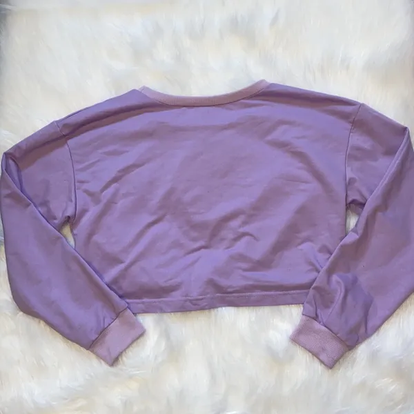 Romwe Purple Long Sleeve Top - Image 3