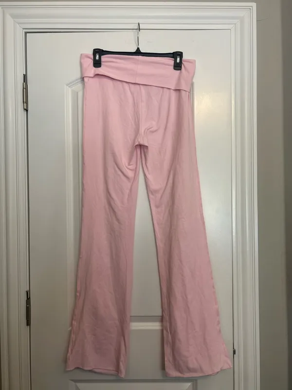 Skims Stretch Cotton Jersey Foldover Pants - Image 5