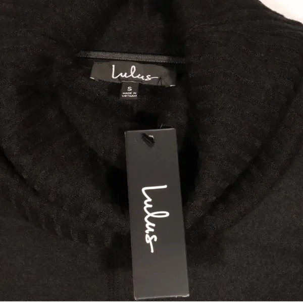 NWT Lulus Black Sweater Dress Size Small - Image 4