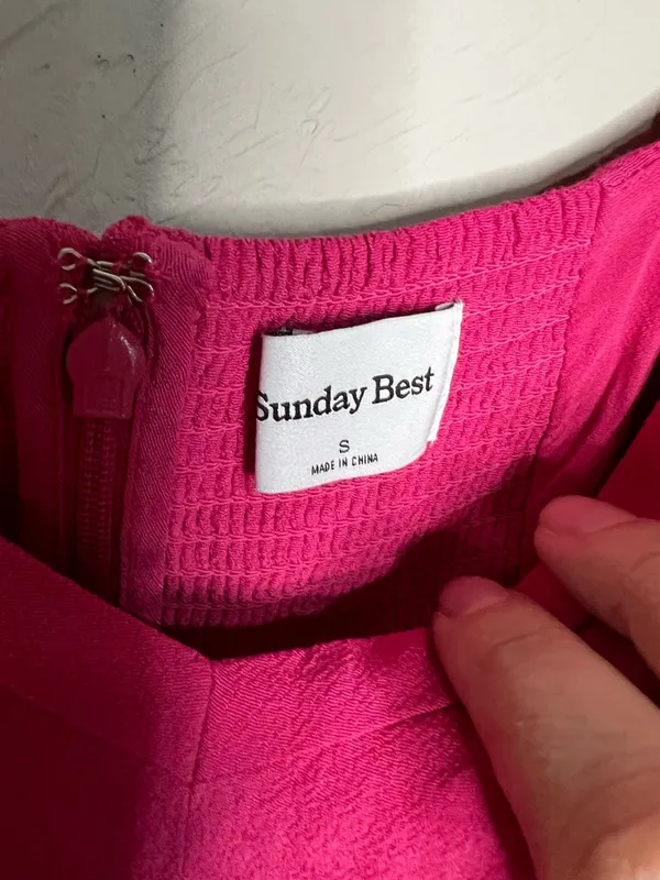 Sunday‎ Best Aritzia Halle Pink Babydoll Romantic Lined Mini Dress - Image 6
