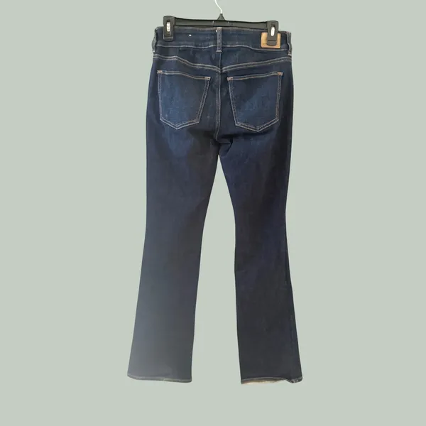 American Eagle Kick Boot Jeans Dark Indigo‎ Wash Double Button Womens 4 Long - Image 2