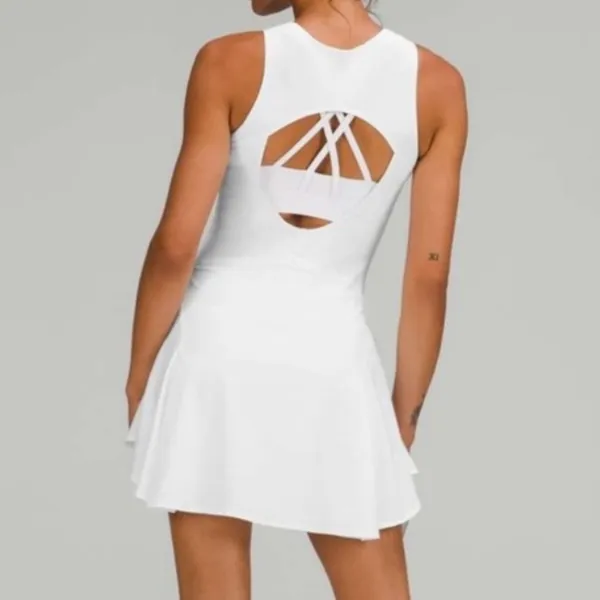 NWT LULULEMON Everlux Short Lined White Tennis 6” Tank Dress - Image 2