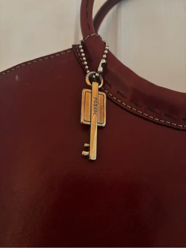 Fossil Top-Handle Leather Bag - Image 2