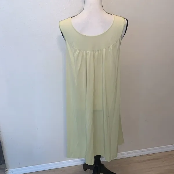 Vintage 70s Lorraine Nylon Nightgown Yellow Floral Medium Made USA - Image 7
