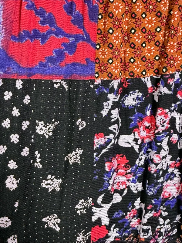 Anthropologie One September Womens Sz L Patchwork Tunic Dress Embroidered Beaded - Image 11