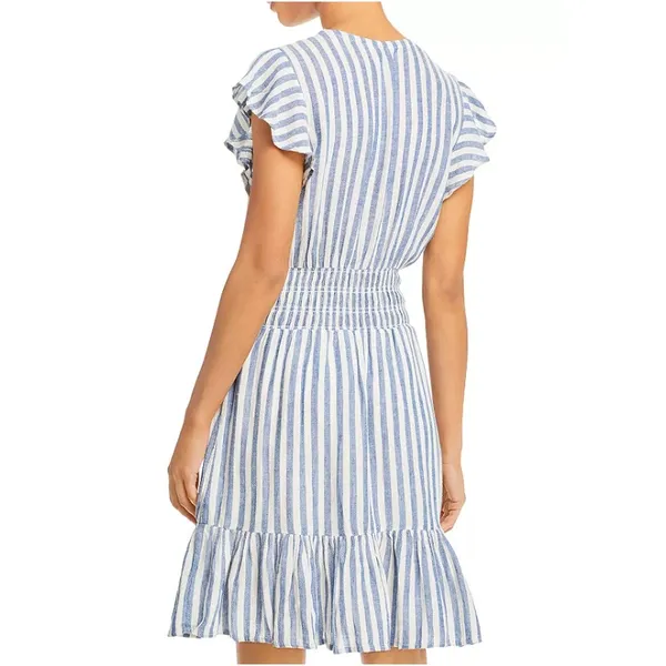 Rails Tara Boracay Stripe Mini Dress Blue White Tired Ruffle Summer Women Small - Image 3