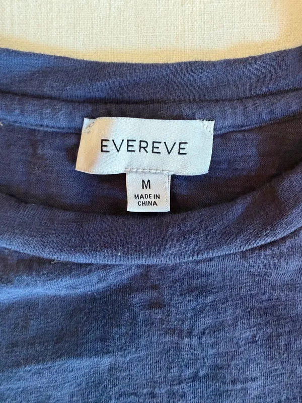 EVEREVE Women’s Medium Navy Rainbow Shoulder Tank Top 100% Cotton - Image 2