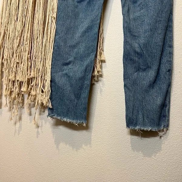Madewell Jeans The Perfect Vintage 90s denim Jean raw hem high rise Mom distress - Image 4