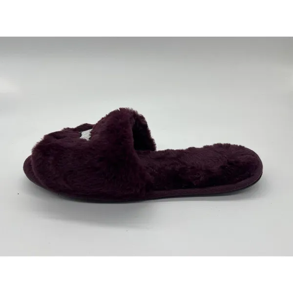 PINK Victoria's Secret Shoes Womens Size 9.5 Purple Furry Slide Slippers Logo - Image 5