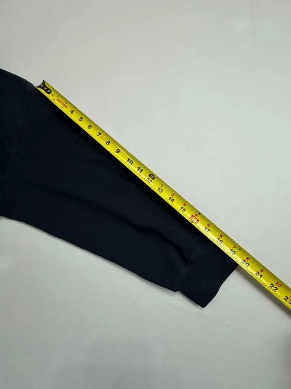 H&M Divided Cropped Half-Snap Mock Neck Sweatshirt in Navy Blue - Image 9