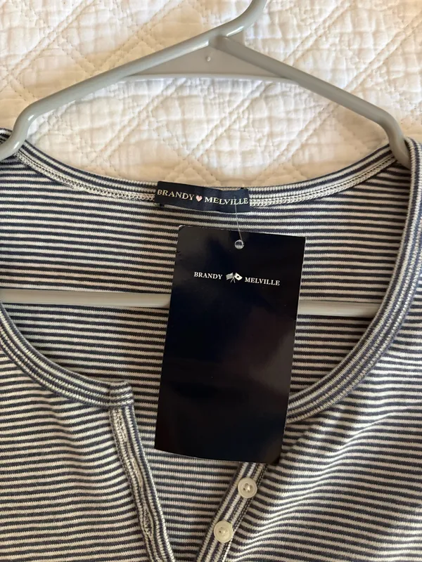 Brandy Melville Striped Top Blue - Image 3