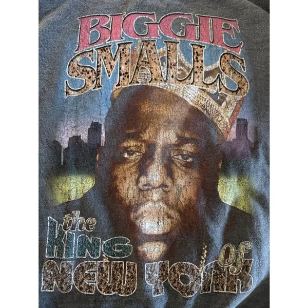 Notorious B.I.G. Biggie Smalls Sweatshirt Small Dark Grey “It Was All a Dream” - Image 2