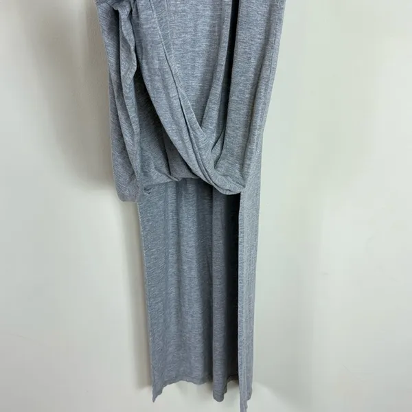J. Crew Heather Gray Jersey Knit Racerback Maxi Dress Size Medium‎ - Image 3
