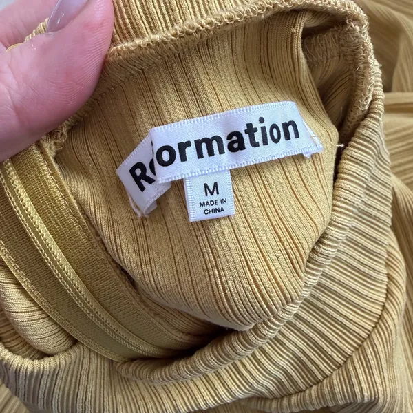 Reformation Mallorie Ribbed maxi dress‎ size medium - Image 7