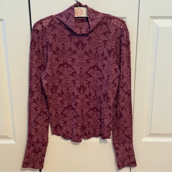 Free People You and I Printed Mock Neck Top - Image 2