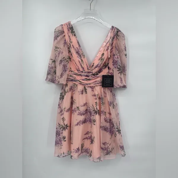 Mac Duggal Short-Sleeve V- Neck Mini Dress size‎ 2 NWT - Image 3