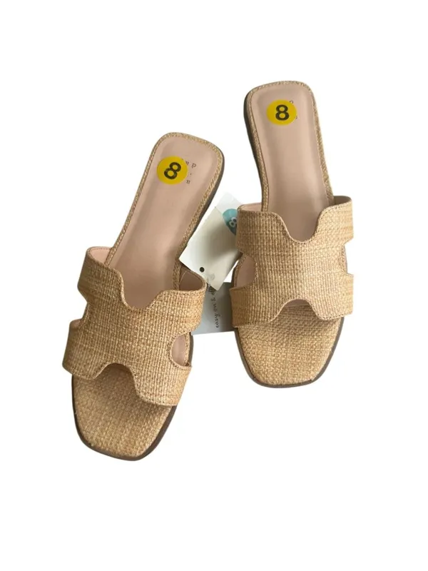 A NEW DAY Straw Slide Sandals Size 8 NEW NWT - Image 5