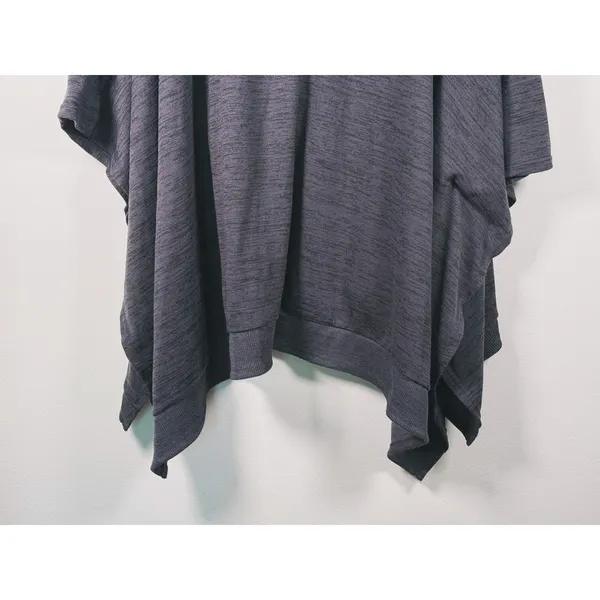 Athleta Blissful Poncho Hoodie Pullover S/M Gray Athleisure Lounge Casual Lagen - Image 7