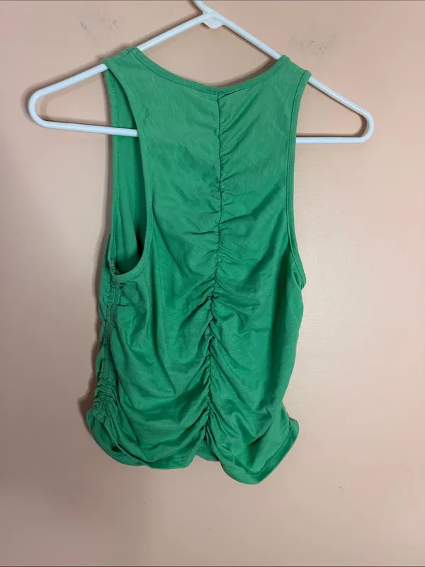 Universal Threads Bright Green Ruched Tank - Image 5