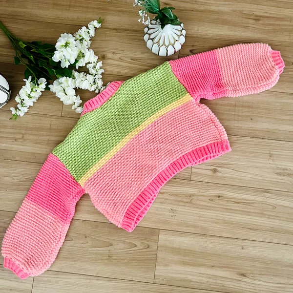 Fairycore Knit Sweater Pink - Image 5