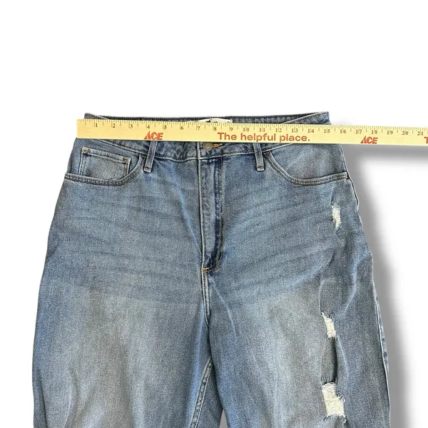 Hollister Curvy Ultra High Rise Dad Jeans 13R W31 L31 Distressed Straight‎ Leg - Image 4