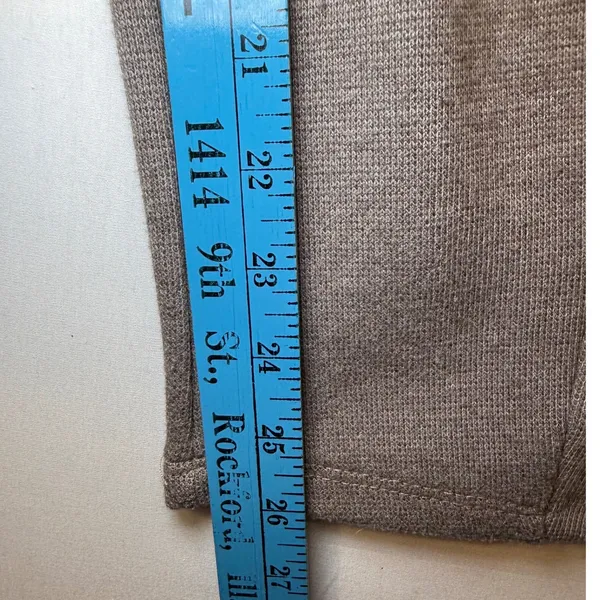 Zara Knit 2 Piece Set Top and Pants Taupe Brown‎ Seam Detail Medium - Image 11