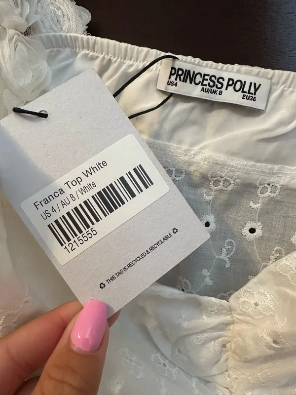 Princess Polly Franca Top White - Image 7
