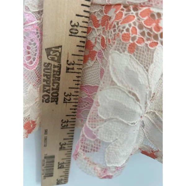 Lovers + Friends Lace Ruffle Floral Mini Dress Pink Orange‎ Size M Romantic - Image 10