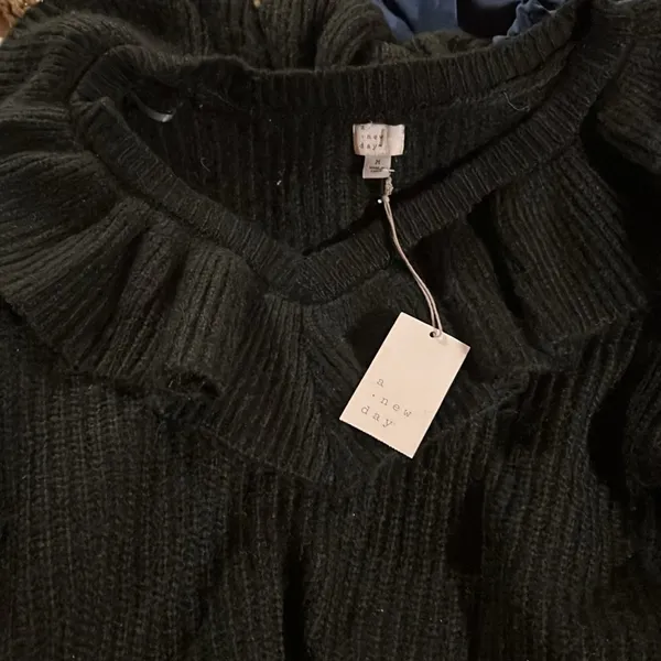 A New Day Ruffle V Neck Pullover Sweater - Image 3