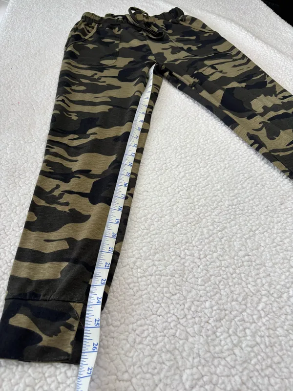 Gorpcore Y2K Athleisure Camo Joggers Green Black Lightweight Sweatpants M Size M - Image 6