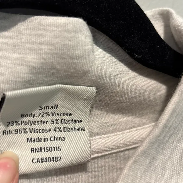 Varley Betsy Mock Neck Heather Gray Sweatshirt - size Small - Image 6