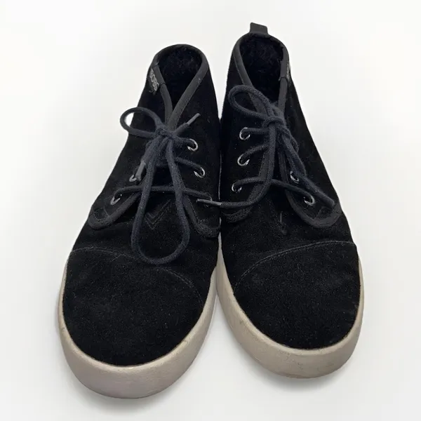 Skechers BOBS Womens Black Suede Chukka Desert Boots Sneakers 31397 6.5 Casual - Image 3