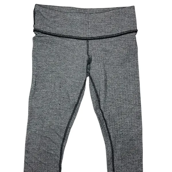 lululemon athletica Dark Gray leggings herringbone activewear workout size xs - Image 3