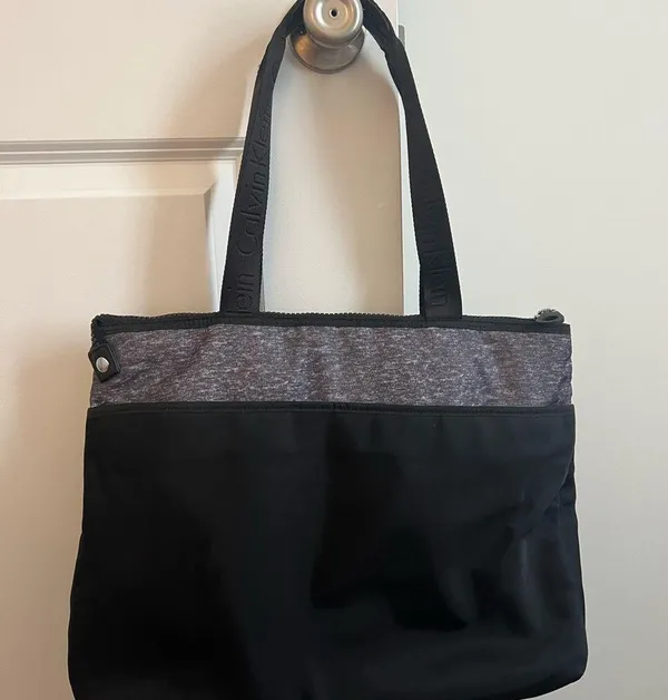 Calvin Klein Black and Gray Tote Bag with Durable Design - Image 2